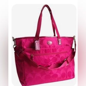 COACH Signature Nylon Baby Bag 77577 Pink